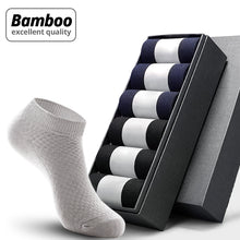 Load image into Gallery viewer, HSS 5Pairs/lot Men’s Socks Bamboo Fiber Short Ankle Socks High Quality Summer Winter Business Breathable Male Sock Meias Man Sox