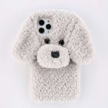 Load image into Gallery viewer, moskado Winter Warm Phone Cover For iPhone 11 X XR XS Max Soft TPU Back Case For iPhone 7 8 7Plus Plain Fluffy 3D Dog Phone Case