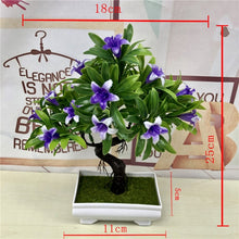 Load image into Gallery viewer, Artificial Green Plants Bonsai Plastic Rose Flowers Small Tree Pot Plant Potted Ornaments For Home Table Garden Decoration 52841