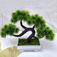 Load image into Gallery viewer, Artificial Green Plants Bonsai Plastic Rose Flowers Small Tree Pot Plant Potted Ornaments For Home Table Garden Decoration 52841