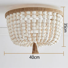 Load image into Gallery viewer, Modern minimalist round wooden beads E27 led pendant lamp children bedroom crystal pendant light living room hotel kitchen lamps