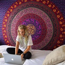 Load image into Gallery viewer, India Mandala Tapestry Wall Hanging Farmhouse Boho Decor Dorm Hippie Psychedelic Tapestry Wall Fabric Art Blanket Beach Mattress