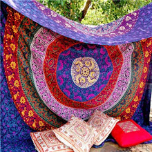 Load image into Gallery viewer, India Mandala Tapestry Wall Hanging Farmhouse Boho Decor Dorm Hippie Psychedelic Tapestry Wall Fabric Art Blanket Beach Mattress