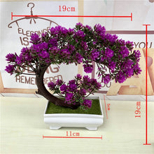 Load image into Gallery viewer, Artificial Green Plants Bonsai Plastic Rose Flowers Small Tree Pot Plant Potted Ornaments For Home Table Garden Decoration 52841