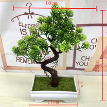 Load image into Gallery viewer, Artificial Green Plants Bonsai Plastic Rose Flowers Small Tree Pot Plant Potted Ornaments For Home Table Garden Decoration 52841