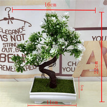 Load image into Gallery viewer, Artificial Green Plants Bonsai Plastic Rose Flowers Small Tree Pot Plant Potted Ornaments For Home Table Garden Decoration 52841