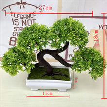 Load image into Gallery viewer, Artificial Green Plants Bonsai Plastic Rose Flowers Small Tree Pot Plant Potted Ornaments For Home Table Garden Decoration 52841