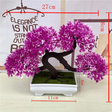 Load image into Gallery viewer, Artificial Green Plants Bonsai Plastic Rose Flowers Small Tree Pot Plant Potted Ornaments For Home Table Garden Decoration 52841