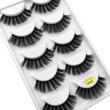 Load image into Gallery viewer, 5 Pairs Mink EyeLashes 3D False Lashes winged Thick MakeupEyeLash Dramatic Lashes Natural Volume Soft Fake Eye Lashes g800