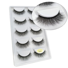 Load image into Gallery viewer, 5 Pairs Mink EyeLashes 3D False Lashes winged Thick MakeupEyeLash Dramatic Lashes Natural Volume Soft Fake Eye Lashes g800