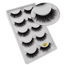 Load image into Gallery viewer, 5 Pairs Mink EyeLashes 3D False Lashes winged Thick MakeupEyeLash Dramatic Lashes Natural Volume Soft Fake Eye Lashes g800