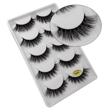 Load image into Gallery viewer, 5 Pairs Mink EyeLashes 3D False Lashes winged Thick MakeupEyeLash Dramatic Lashes Natural Volume Soft Fake Eye Lashes g800