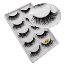 Load image into Gallery viewer, 5 Pairs Mink EyeLashes 3D False Lashes winged Thick MakeupEyeLash Dramatic Lashes Natural Volume Soft Fake Eye Lashes g800