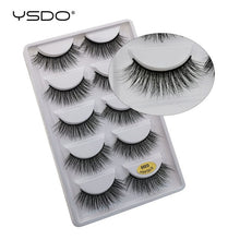 Load image into Gallery viewer, 5 Pairs Mink EyeLashes 3D False Lashes winged Thick MakeupEyeLash Dramatic Lashes Natural Volume Soft Fake Eye Lashes g800