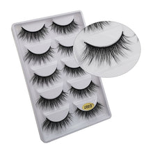 Load image into Gallery viewer, 5 Pairs Mink EyeLashes 3D False Lashes winged Thick MakeupEyeLash Dramatic Lashes Natural Volume Soft Fake Eye Lashes g800