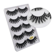 Load image into Gallery viewer, 5 Pairs Mink EyeLashes 3D False Lashes winged Thick MakeupEyeLash Dramatic Lashes Natural Volume Soft Fake Eye Lashes g800