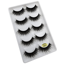 Load image into Gallery viewer, 5 Pairs Mink EyeLashes 3D False Lashes winged Thick MakeupEyeLash Dramatic Lashes Natural Volume Soft Fake Eye Lashes g800