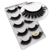 Load image into Gallery viewer, 5 Pairs Mink EyeLashes 3D False Lashes winged Thick MakeupEyeLash Dramatic Lashes Natural Volume Soft Fake Eye Lashes g800