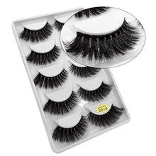 Load image into Gallery viewer, 5 Pairs Mink EyeLashes 3D False Lashes winged Thick MakeupEyeLash Dramatic Lashes Natural Volume Soft Fake Eye Lashes g800