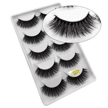 Load image into Gallery viewer, 5 Pairs Mink EyeLashes 3D False Lashes winged Thick MakeupEyeLash Dramatic Lashes Natural Volume Soft Fake Eye Lashes g800