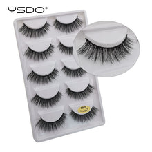 Load image into Gallery viewer, 5 Pairs Mink EyeLashes 3D False Lashes winged Thick MakeupEyeLash Dramatic Lashes Natural Volume Soft Fake Eye Lashes g800