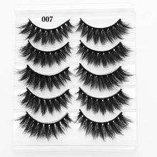 Load image into Gallery viewer, 5 Pairs Faux Mink Hair False Eyelashes Natural Wispy Lashes Handmade Cruelty-free Criss-cross Eyelash Extension Big Eyes Makeup