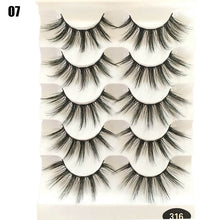 Load image into Gallery viewer, 5 Pairs Faux Mink Hair False Eyelashes Natural Wispy Lashes Handmade Cruelty-free Criss-cross Eyelash Extension Big Eyes Makeup