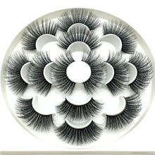Load image into Gallery viewer, 7 pairs 25 mm mink eyelashes 3d eyelashes natural false eyelashes thick eyelashes eye makeup eyelash extension supplies