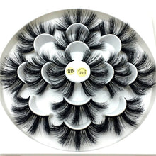 Load image into Gallery viewer, 7 pairs 25 mm mink eyelashes 3d eyelashes natural false eyelashes thick eyelashes eye makeup eyelash extension supplies