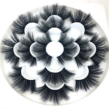 Load image into Gallery viewer, 7 pairs 25 mm mink eyelashes 3d eyelashes natural false eyelashes thick eyelashes eye makeup eyelash extension supplies
