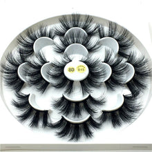 Load image into Gallery viewer, 7 pairs 25 mm mink eyelashes 3d eyelashes natural false eyelashes thick eyelashes eye makeup eyelash extension supplies