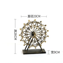 Load image into Gallery viewer, Nordic Iron Ferris Wheel Ornaments Rotating Table Lamp Creative Crafts Bedside Lamp Living Room Bedroom Home Decorations
