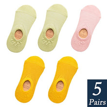 Load image into Gallery viewer, Women's Cotton Invisible No show Socks non-slip Summer Candy Solid Color Silicone Short Socks Fashion Cute Thin Ankle Boat Socks