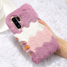 Load image into Gallery viewer, LCHULLE Cute Warm Furry Fluffy Case for Huawei P20 P30 Mate 20 Pro Lite Nova 4e Soft TPU Artifical Fur Hair Phone Cover Fundas