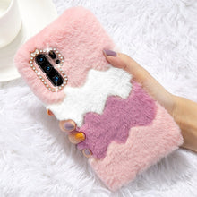 Load image into Gallery viewer, LCHULLE Cute Warm Furry Fluffy Case for Huawei P20 P30 Mate 20 Pro Lite Nova 4e Soft TPU Artifical Fur Hair Phone Cover Fundas