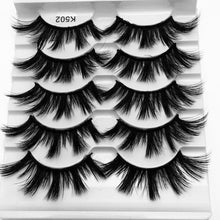 Load image into Gallery viewer, 7 pairs 25 mm mink eyelashes 3d eyelashes natural false eyelashes thick eyelashes eye makeup eyelash extension supplies