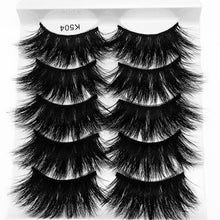 Load image into Gallery viewer, 7 pairs 25 mm mink eyelashes 3d eyelashes natural false eyelashes thick eyelashes eye makeup eyelash extension supplies