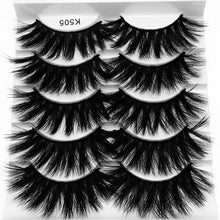 Load image into Gallery viewer, 7 pairs 25 mm mink eyelashes 3d eyelashes natural false eyelashes thick eyelashes eye makeup eyelash extension supplies