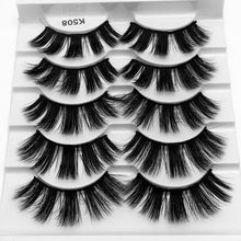 Load image into Gallery viewer, 7 pairs 25 mm mink eyelashes 3d eyelashes natural false eyelashes thick eyelashes eye makeup eyelash extension supplies