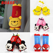 Load image into Gallery viewer, BOASE Cartoon Car Sefety Seat Belt cover Child soft Seat belt Shoulder Pad Protection Plush Padding car Accessories cute
