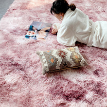 Load image into Gallery viewer, RULDGEE Tie Dye Carpet Shaggy Plush Floor Fluffy Printed Mats For KIDS Faux Fur Area Rug Living Room Mats Absorption Alfombra