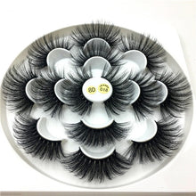 Load image into Gallery viewer, 7 pairs 25 mm mink eyelashes 3d eyelashes natural false eyelashes thick eyelashes eye makeup eyelash extension supplies