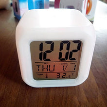 Load image into Gallery viewer, 7 Color LED Change Digital Glowing Alarm Clock Night Light for Bedroom Child HOT digital alarm clock electronic gadgets