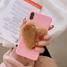 Load image into Gallery viewer, Cute Fur Fluffy Phone Case For iPhone 11 Pro Max X Xr Xs Max 6S 7 8 PLUS 5 5S SE Luxury Soft TPU Back Shell Girl Cover Gift