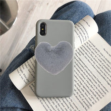 Load image into Gallery viewer, Cute Fur Fluffy Phone Case For iPhone 11 Pro Max X Xr Xs Max 6S 7 8 PLUS 5 5S SE Luxury Soft TPU Back Shell Girl Cover Gift