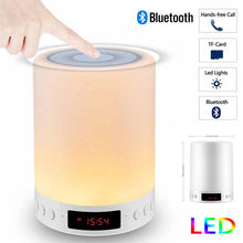 Load image into Gallery viewer, Night Light with Bluetooth Speaker Portable Wireless TF Card Bluetooth Speaker Touch Control Color LED Bedside Table Lamp