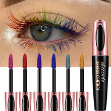 Load image into Gallery viewer, Colorful 4D Mascara Waterproof Lasting Thick Curling Blue Yellow Black Silk Fiber Lash Mascara Eyelash Thicken Color Eyes Makeup