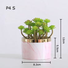 Load image into Gallery viewer, Nordic style Marble Pattern Pink Iron Ceramia Art Vase Table Flower Pot Wedding Home Decoration Decor For Livingroom