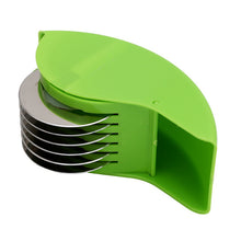 Load image into Gallery viewer, Stainless Steel Blade Kitchen Vegetable Chop Herb Rolling Roll Rollers Mincer Manual Hand Scallion Cutter Slicers 6 Household