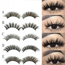 Load image into Gallery viewer, 5 Pairs 3D Mink Hair Natural Crisscross Thick False Eyelashes Long Messy Makeup Fake Eye Lashes Extension Tapered Make Up Tools